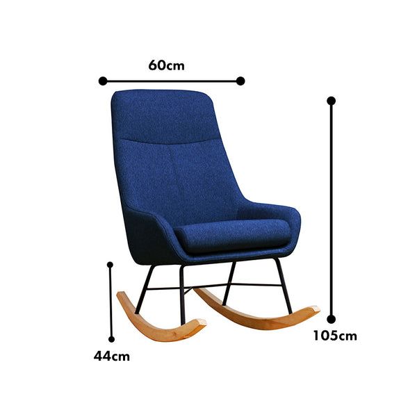 北欧スタイル木脚ロッキングチェア